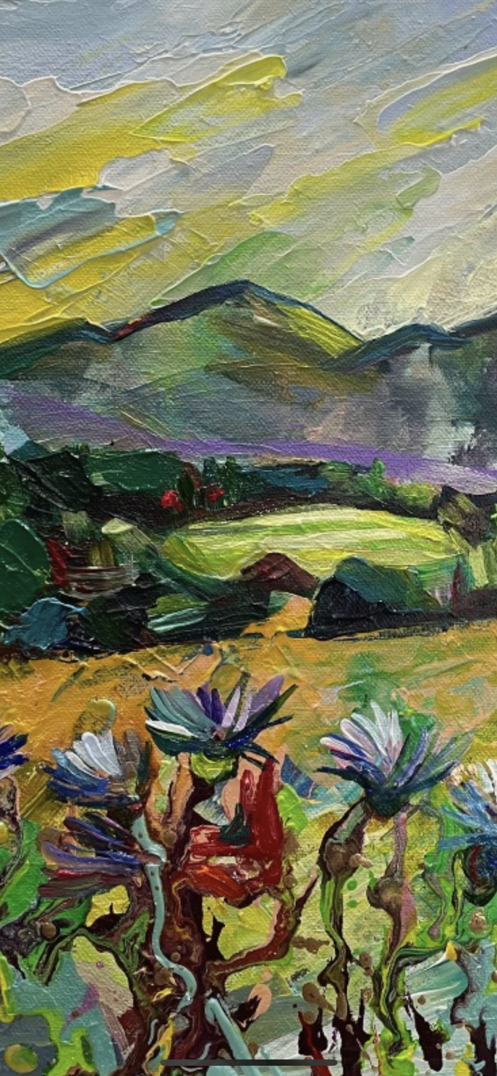 Malvern hills abstract landscape artist 