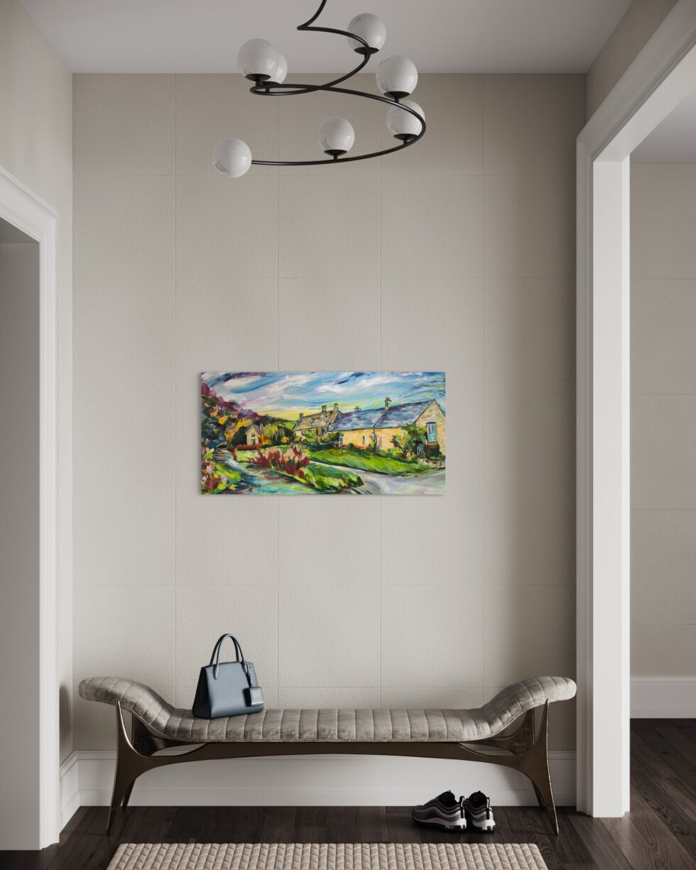 Cotswolds landscape acrylics landscapes art worcester interior art statement piece kitchen dining room art